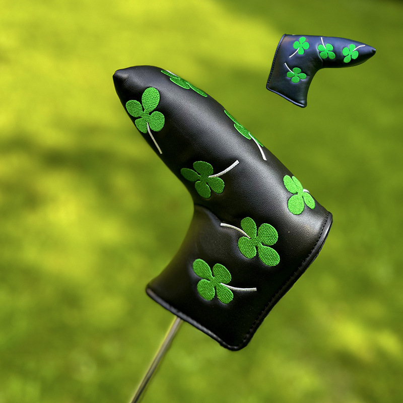 Golfo vežimėlio uždangalas, keturlapis dobilas, mažas pusapvalis, tiesus, vieno simbolio, medinis strypo stūmiklio uždangalas, galvutės uždangalas, rutulinės galvutės apsauginis uždangalas