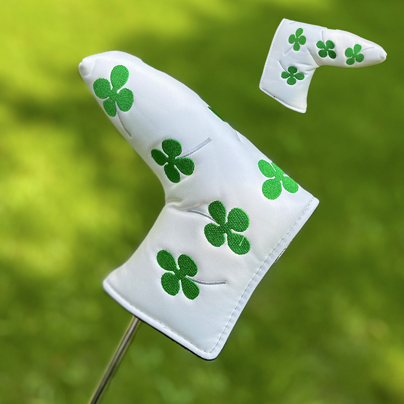 Golfo vežimėlio uždangalas, keturlapis dobilas, mažas pusapvalis, tiesus, vieno simbolio, medinis strypo stūmiklio uždangalas, galvutės uždangalas, rutulinės galvutės apsauginis uždangalas