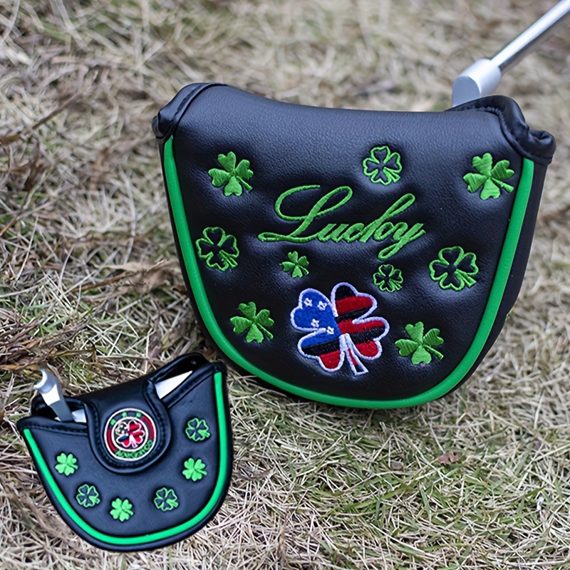 Golfo vežimėlio uždangalas, keturlapis dobilas, mažas pusapvalis, tiesus, vieno simbolio, medinis strypo stūmiklio uždangalas, galvutės uždangalas, rutulinės galvutės apsauginis uždangalas