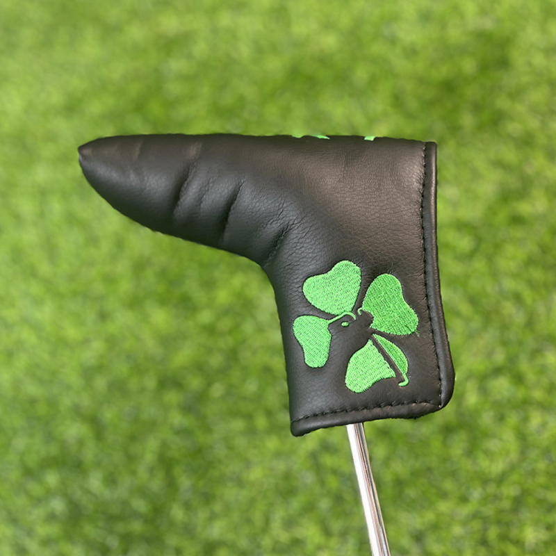 Golfo vežimėlio uždangalas, keturlapis dobilas, mažas pusapvalis, tiesus, vieno simbolio, medinis strypo stūmiklio uždangalas, galvutės uždangalas, rutulinės galvutės apsauginis uždangalas