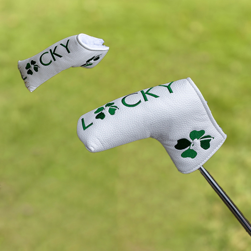 Golfo vežimėlio uždangalas, keturlapis dobilas, mažas pusapvalis, tiesus, vieno simbolio, medinis strypo stūmiklio uždangalas, galvutės uždangalas, rutulinės galvutės apsauginis uždangalas