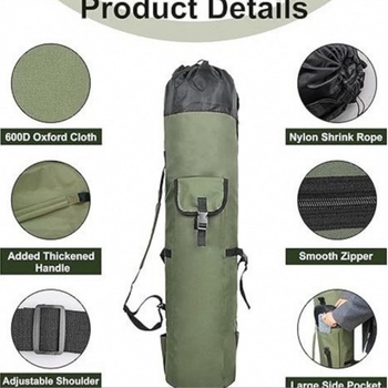 Gamyklinis meškerių krepšys žvejybos įrankių krepšys didelės talpos laikymo krepšys daugiafunkcis vandeniui atsparus žvejybos cilindras lauko žvejybos skėčio krepšys