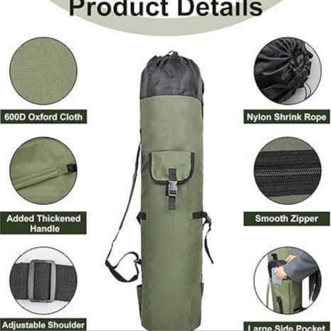 Gamyklinis meškerių krepšys žvejybos įrankių krepšys didelės talpos laikymo krepšys daugiafunkcis vandeniui atsparus žvejybos cilindras lauko žvejybos skėčio krepšys