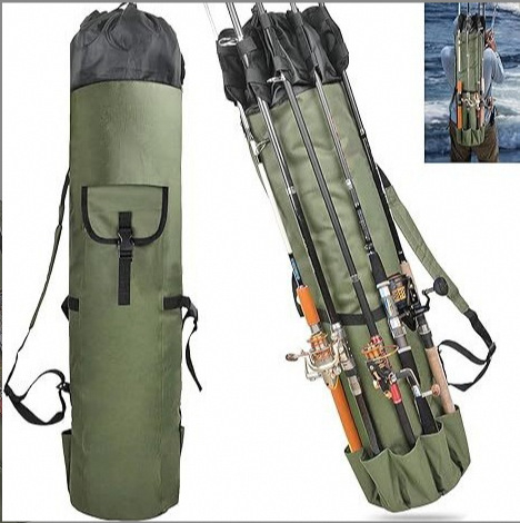 Gamyklinis meškerių krepšys žvejybos įrankių krepšys didelės talpos laikymo krepšys daugiafunkcis vandeniui atsparus žvejybos cilindras lauko žvejybos skėčio krepšys