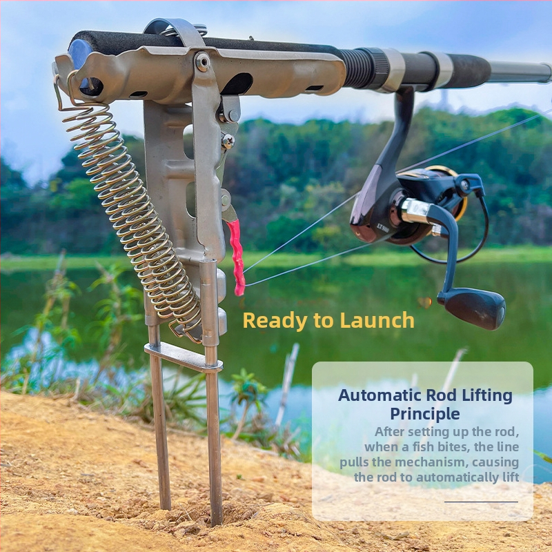 Неръждаема стомана, автоматична риболовна въдица, поставяне на земята, скоба за въдица, лост за въдица, лакираща въдица, скоба за хвърляне на въдица