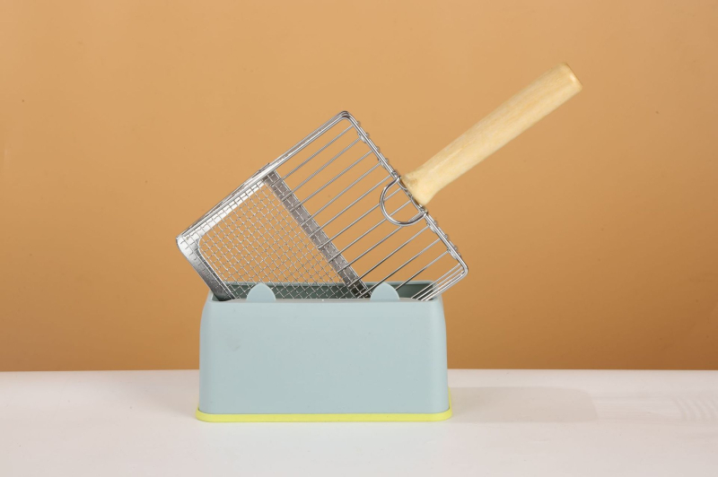 Kassiliiva labidas peene auguga labidas suur metallist roostevabast terasest kassi väljaheidete labidas bentoniidimaagi kassiliiva labida alus artefakt