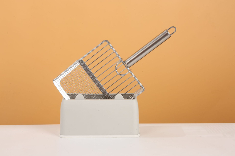 Kassiliiva labidas peene auguga labidas suur metallist roostevabast terasest kassi väljaheidete labidas bentoniidimaagi kassiliiva labida alus artefakt