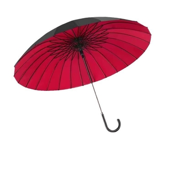 24 ομπρέλες οστών αυτόματη διπλού γάντζου ευθεία ράβδος χονδρικής ηλιόλουστη ομπρέλα προσαρμοσμένη διαφήμιση ομπρέλα ανθεκτική στον άνεμο επιχείρηση μακριά λαβή ομπρέλα