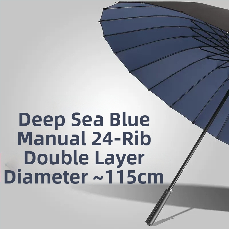 24-dielny automatický dáždnik s dvojitým hákom a rovnou tyčou, veľkoobchodný slnečný dáždnik, reklamný dáždnik na mieru, vetruodolný, obchodný dáždnik s dlhou rukoväťou
