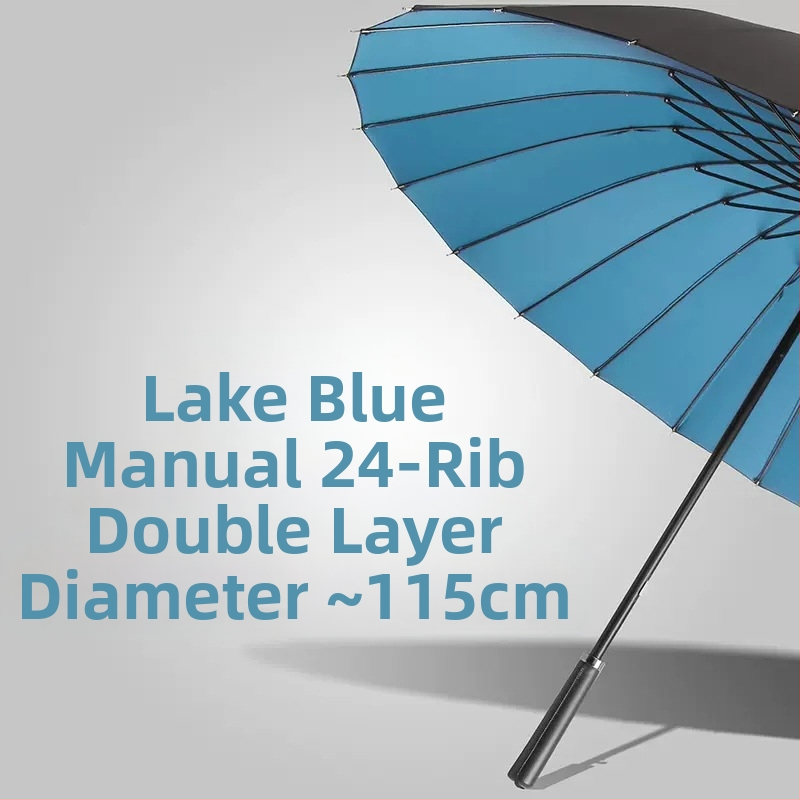 24-dielny automatický dáždnik s dvojitým hákom a rovnou tyčou, veľkoobchodný slnečný dáždnik, reklamný dáždnik na mieru, vetruodolný, obchodný dáždnik s dlhou rukoväťou