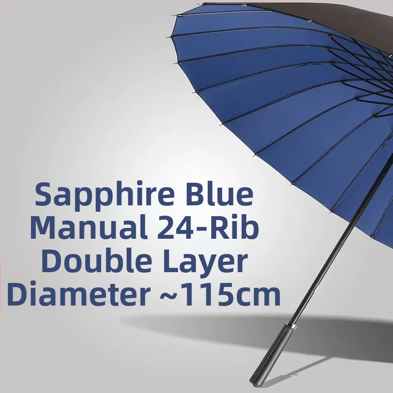 24-dielny automatický dáždnik s dvojitým hákom a rovnou tyčou, veľkoobchodný slnečný dáždnik, reklamný dáždnik na mieru, vetruodolný, obchodný dáždnik s dlhou rukoväťou