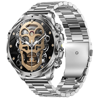 Трансграничен нов смарт часовник Ak75 с Bluetooth обаждане, измерване на пулса, кръвен кислород, кръвно налягане, външен, тристранен, мъжки фото часовник