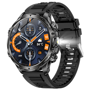 Трансграничен нов смарт часовник Ak75 с Bluetooth обаждане, измерване на пулса, кръвен кислород, кръвно налягане, външен, тристранен, мъжки фото часовник