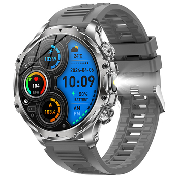 Трансграничен нов смарт часовник Ak75 с Bluetooth обаждане, измерване на пулса, кръвен кислород, кръвно налягане, външен, тристранен, мъжки фото часовник