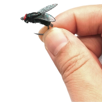 BLF raudongalvė muselė, minkštas masalas, PVC bioninis muselės kabliukas, blomieic muselės masalas, muselinei žvejybai skirtas masalas „Luya“