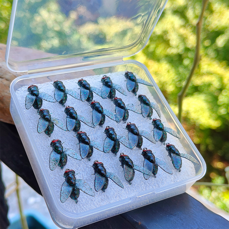 BLF raudongalvė muselė, minkštas masalas, PVC bioninis muselės kabliukas, blomieic muselės masalas, muselinei žvejybai skirtas masalas „Luya“