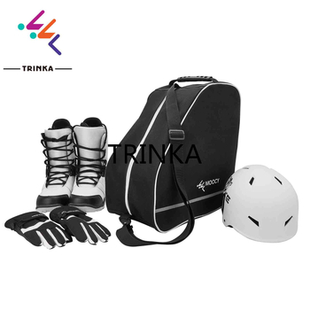 Suusasaabaste kott Talvised õueriided Mustad suusasussid Hoiukott Kiivri Prillid Kindakott