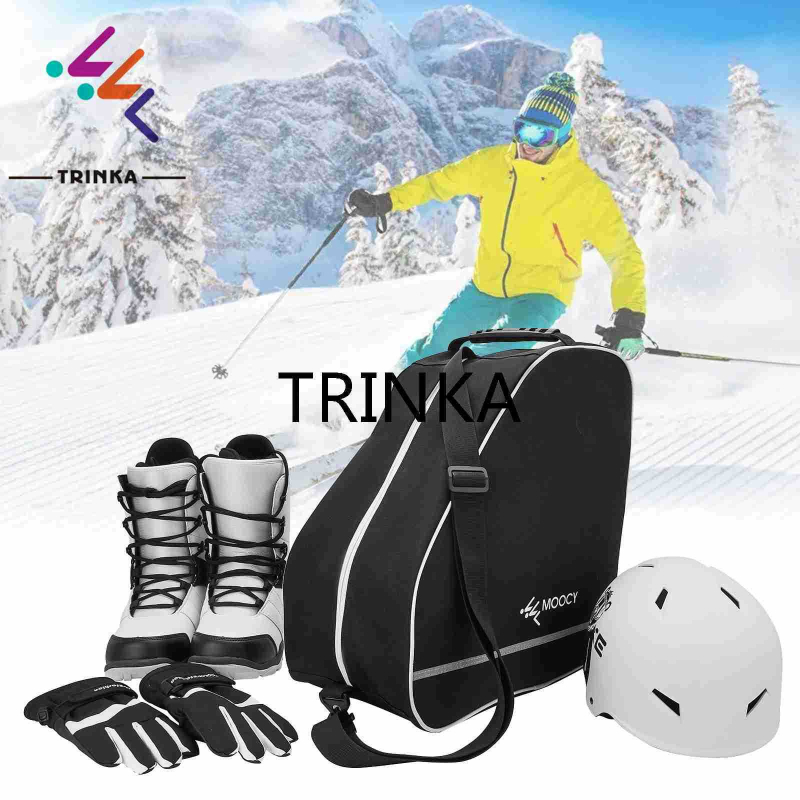 Suusasaabaste kott Talvised õueriided Mustad suusasussid Hoiukott Kiivri Prillid Kindakott