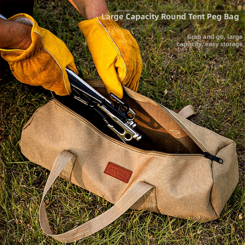 Къмпинг палатка вятърно въже за заземяване инструмент за нокти козметична чанта къмпинг стил аксесоари козметична чанта чанта за открито заземяване цилиндрична чанта