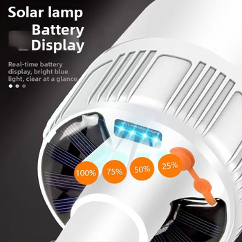 Saulės energija įkraunamas LED avarinis apšvietimas Naktinio turgaus mobiliojo prekystalio kempingo šviestuvas Lauko apšvietimas Pakabinamas šviestuvas Nuotolinio valdymo lemputė