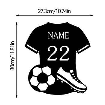 1 vnt. kaltinės geležies silueto amerikietiško futbolo marškinėlių vardo numerio sienų dekoracija, išpardavimas pasienyje