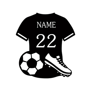 1 vnt. kaltinės geležies silueto amerikietiško futbolo marškinėlių vardo numerio sienų dekoracija, išpardavimas pasienyje