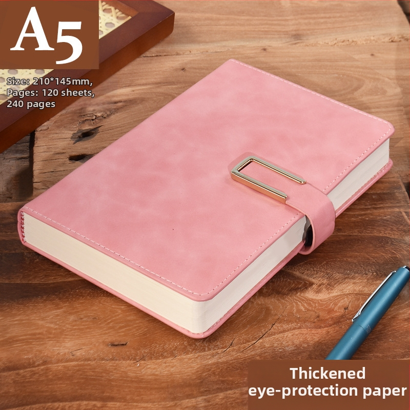 Σημειωματάριο από παχύ δέρμα με αγκράφα για επιχειρηματίες, απλούς φοιτητές, 5 βιβλία για συσκέψεις