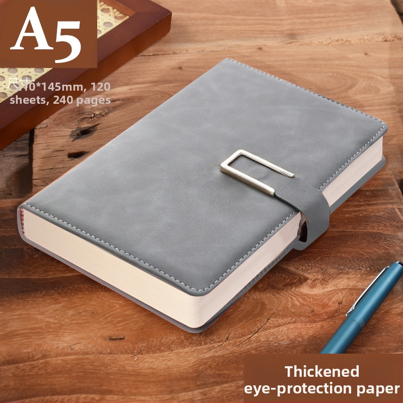 Σημειωματάριο από παχύ δέρμα με αγκράφα για επιχειρηματίες, απλούς φοιτητές, 5 βιβλία για συσκέψεις