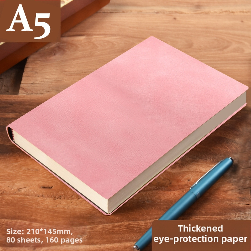 Σημειωματάριο από παχύ δέρμα με αγκράφα για επιχειρηματίες, απλούς φοιτητές, 5 βιβλία για συσκέψεις