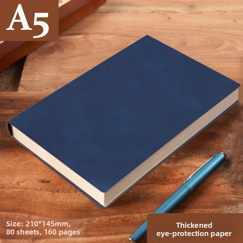 Σημειωματάριο από παχύ δέρμα με αγκράφα για επιχειρηματίες, απλούς φοιτητές, 5 βιβλία για συσκέψεις