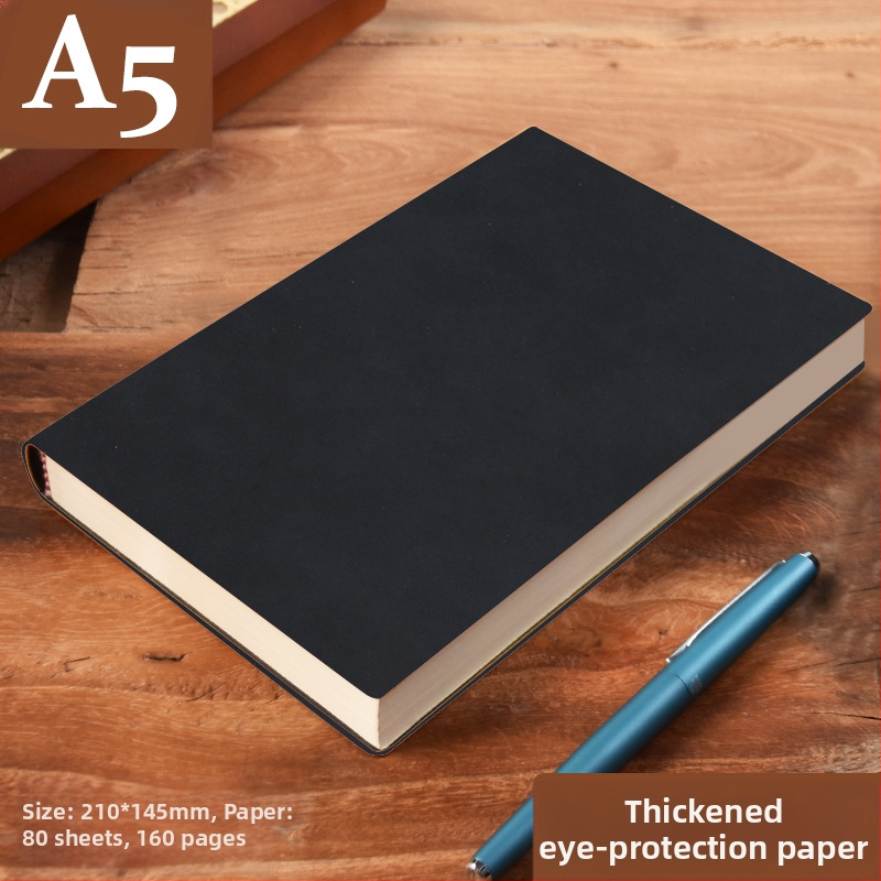 Σημειωματάριο από παχύ δέρμα με αγκράφα για επιχειρηματίες, απλούς φοιτητές, 5 βιβλία για συσκέψεις