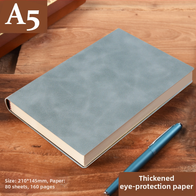 Σημειωματάριο από παχύ δέρμα με αγκράφα για επιχειρηματίες, απλούς φοιτητές, 5 βιβλία για συσκέψεις