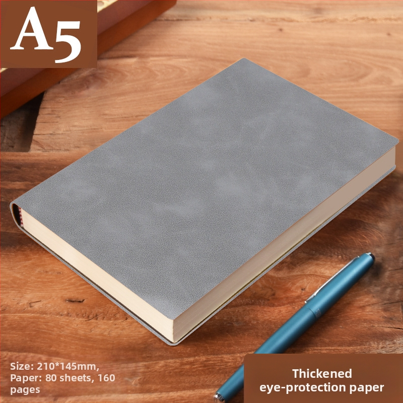 Σημειωματάριο από παχύ δέρμα με αγκράφα για επιχειρηματίες, απλούς φοιτητές, 5 βιβλία για συσκέψεις