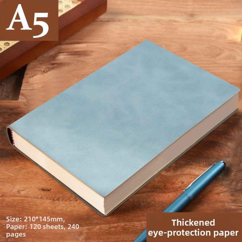 Σημειωματάριο από παχύ δέρμα με αγκράφα για επιχειρηματίες, απλούς φοιτητές, 5 βιβλία για συσκέψεις