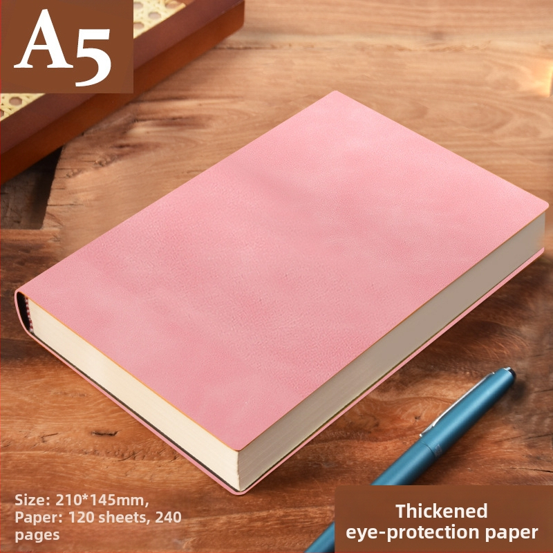 Σημειωματάριο από παχύ δέρμα με αγκράφα για επιχειρηματίες, απλούς φοιτητές, 5 βιβλία για συσκέψεις