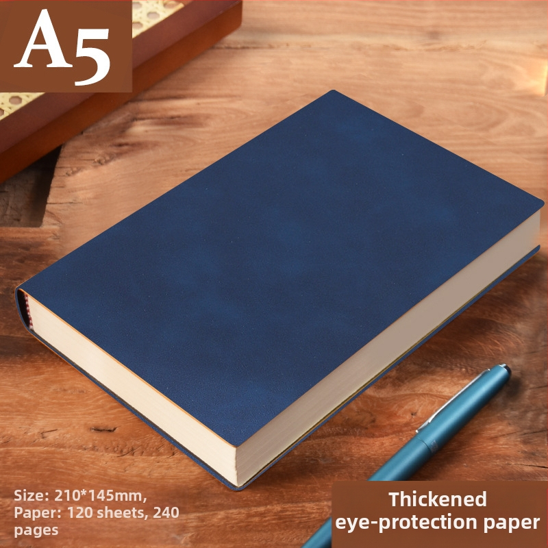 Σημειωματάριο από παχύ δέρμα με αγκράφα για επιχειρηματίες, απλούς φοιτητές, 5 βιβλία για συσκέψεις