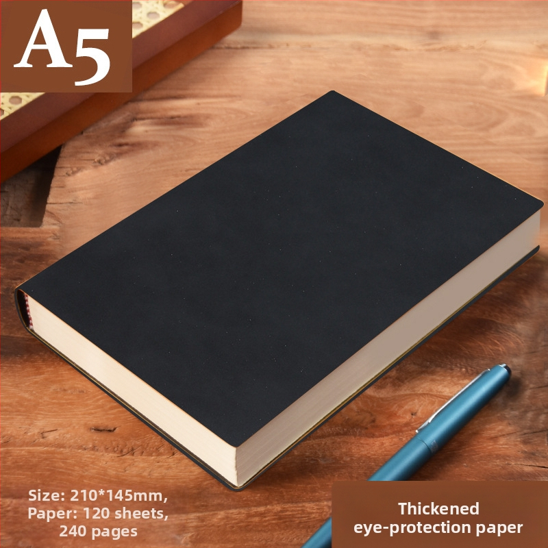 Σημειωματάριο από παχύ δέρμα με αγκράφα για επιχειρηματίες, απλούς φοιτητές, 5 βιβλία για συσκέψεις