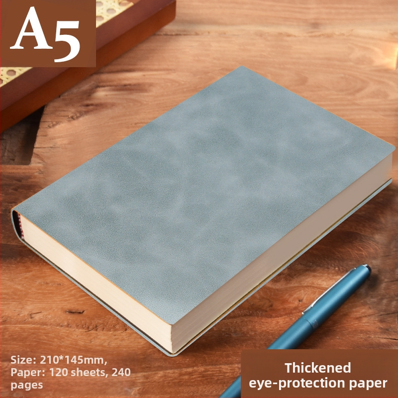 Σημειωματάριο από παχύ δέρμα με αγκράφα για επιχειρηματίες, απλούς φοιτητές, 5 βιβλία για συσκέψεις