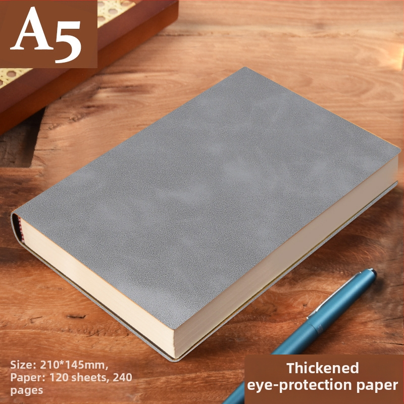 Σημειωματάριο από παχύ δέρμα με αγκράφα για επιχειρηματίες, απλούς φοιτητές, 5 βιβλία για συσκέψεις