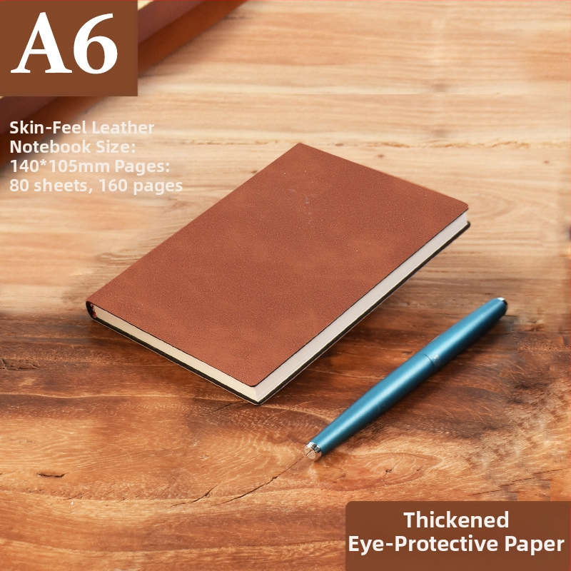 Σημειωματάριο από παχύ δέρμα με αγκράφα για επιχειρηματίες, απλούς φοιτητές, 5 βιβλία για συσκέψεις