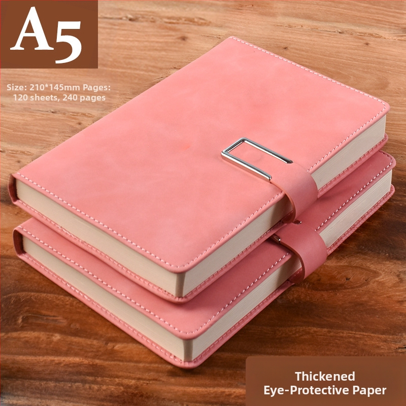 Σημειωματάριο από παχύ δέρμα με αγκράφα για επιχειρηματίες, απλούς φοιτητές, 5 βιβλία για συσκέψεις