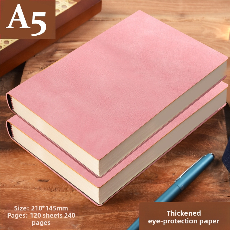 Σημειωματάριο από παχύ δέρμα με αγκράφα για επιχειρηματίες, απλούς φοιτητές, 5 βιβλία για συσκέψεις