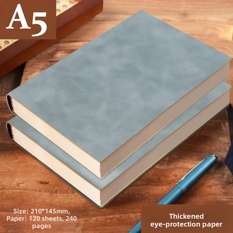 Σημειωματάριο από παχύ δέρμα με αγκράφα για επιχειρηματίες, απλούς φοιτητές, 5 βιβλία για συσκέψεις