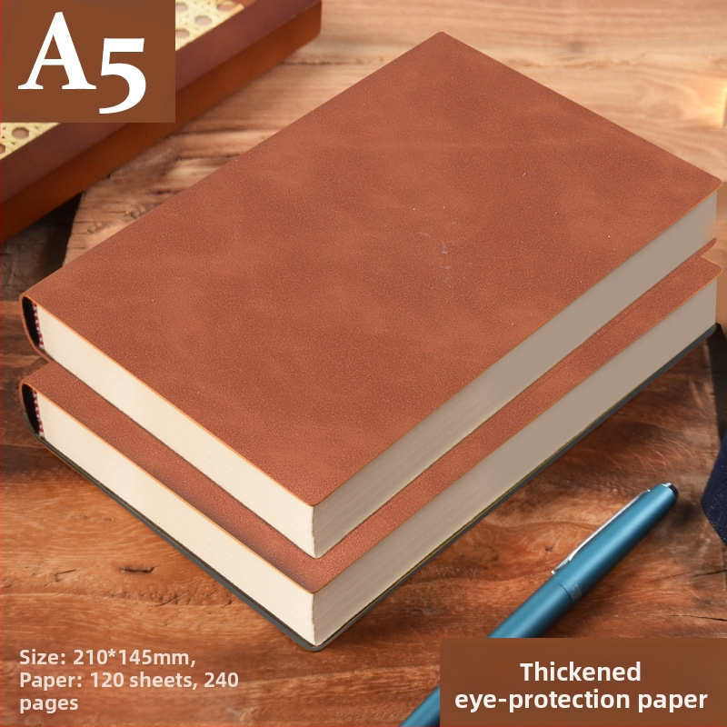 Σημειωματάριο από παχύ δέρμα με αγκράφα για επιχειρηματίες, απλούς φοιτητές, 5 βιβλία για συσκέψεις