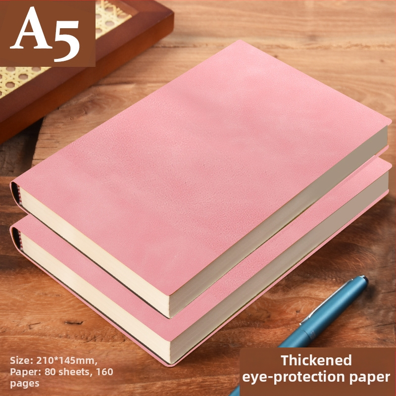 Σημειωματάριο από παχύ δέρμα με αγκράφα για επιχειρηματίες, απλούς φοιτητές, 5 βιβλία για συσκέψεις