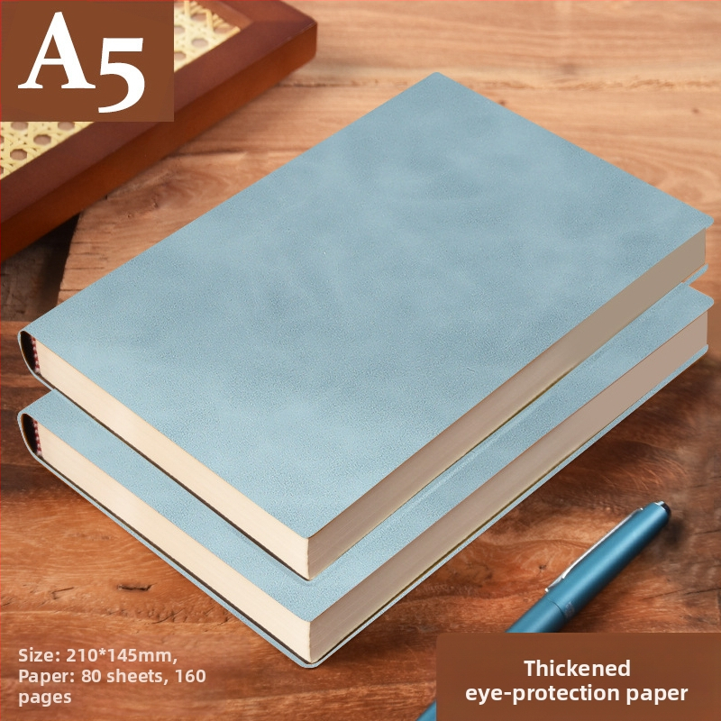 Σημειωματάριο από παχύ δέρμα με αγκράφα για επιχειρηματίες, απλούς φοιτητές, 5 βιβλία για συσκέψεις