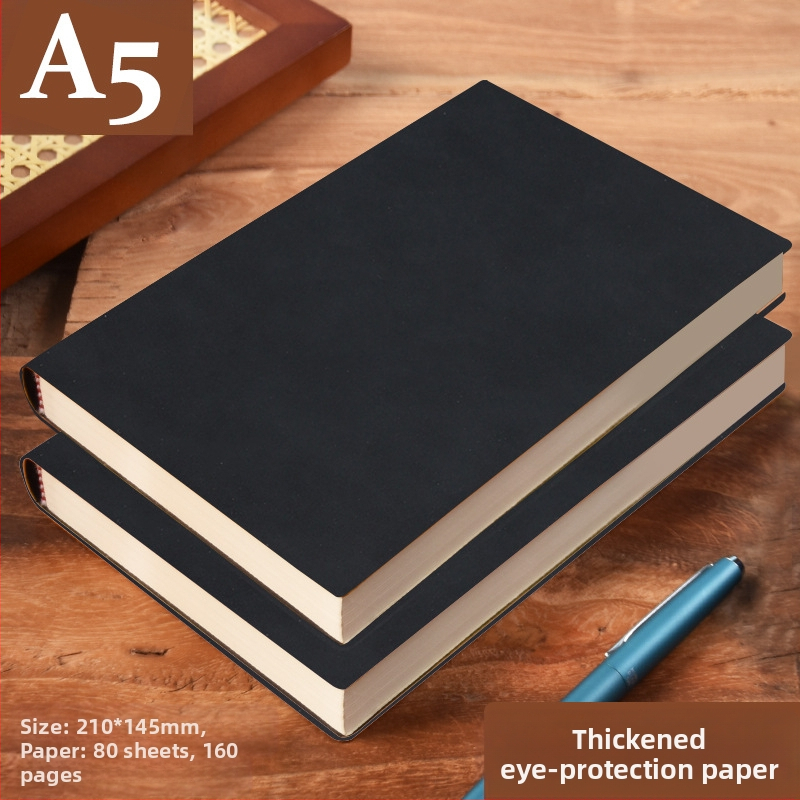 Σημειωματάριο από παχύ δέρμα με αγκράφα για επιχειρηματίες, απλούς φοιτητές, 5 βιβλία για συσκέψεις