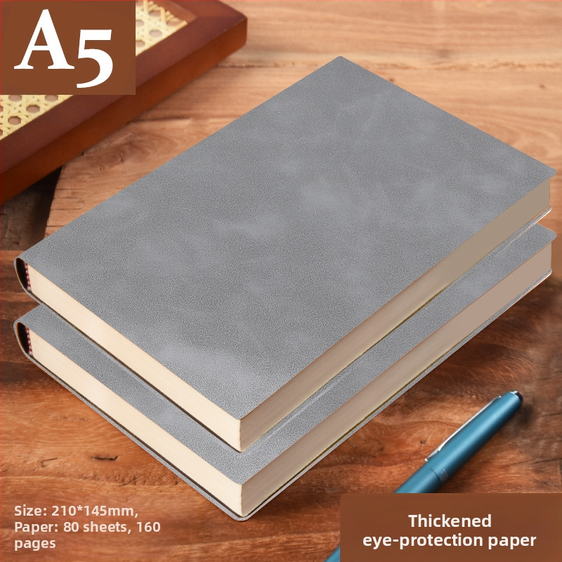 Σημειωματάριο από παχύ δέρμα με αγκράφα για επιχειρηματίες, απλούς φοιτητές, 5 βιβλία για συσκέψεις