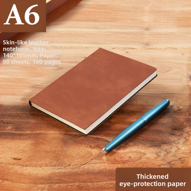 Σημειωματάριο από παχύ δέρμα με αγκράφα για επιχειρηματίες, απλούς φοιτητές, 5 βιβλία για συσκέψεις