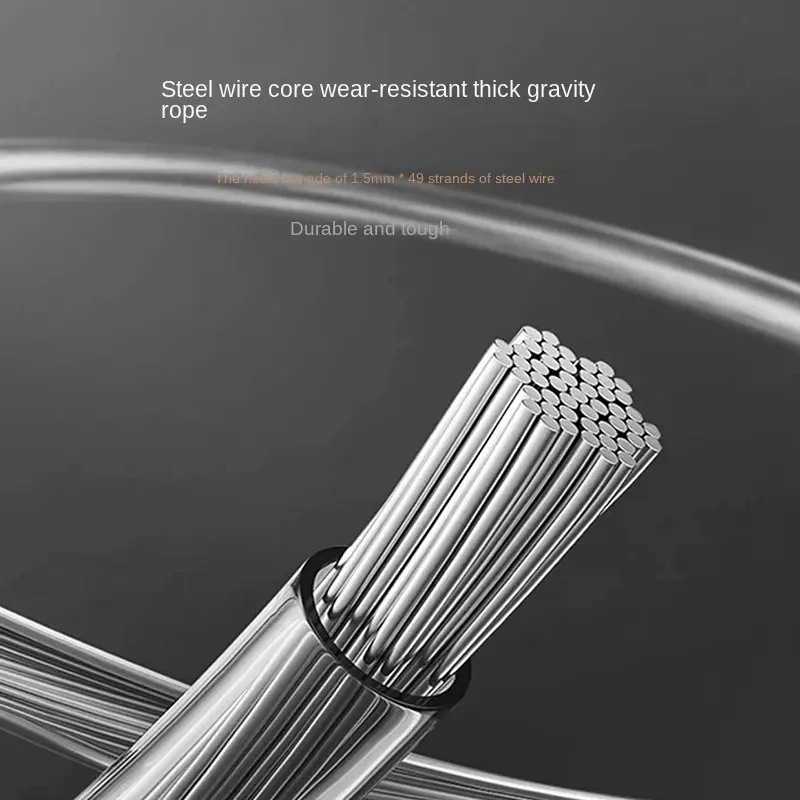 Topeltlaagriga iselukustuv hüppenöör, sinisest kullast võrgust, silikoonist alumiiniumsulamist käepide, prinditav, laseriga isetehtud disain